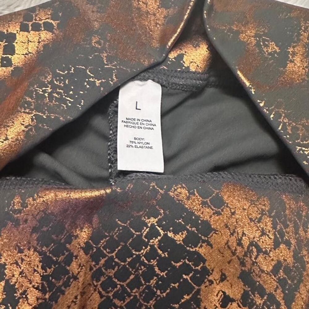 NWOT ZASUWA High Waist Stretch Snake Leggings Z008 Gray Copper Size L - Picture 8 of 8